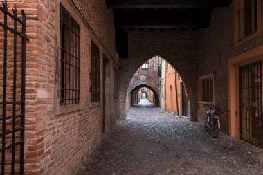 Ferrara İtalya - Ortaçağ Via delle Volte