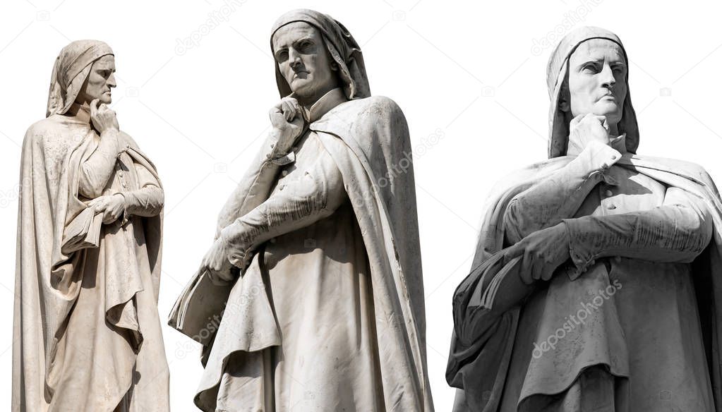Statue of Dante in Verona - Veneto Italy