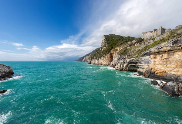 Porto Venere hrad - Ligurie Itálie — Stock fotografie