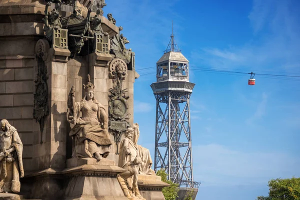 Barcellona Spagna - funivia per Montjuic — Foto Stock