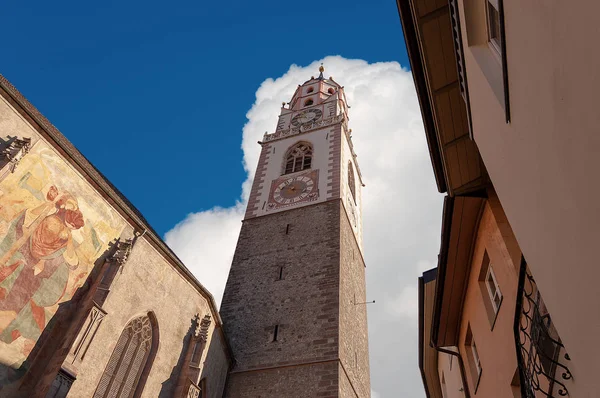 Merano, Włochy - Katedra San Nicolo — Zdjęcie stockowe