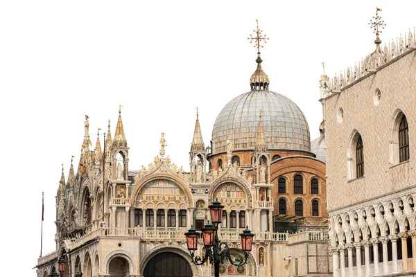 Basílica de San Marco aislada sobre fondo blanco - Venecia Italia — Foto de Stock