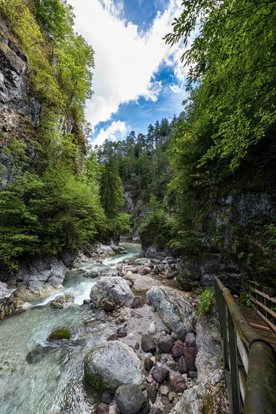 Canyon del fiume Slizza vicino Tarvisio Friuli Italia — Foto Stock