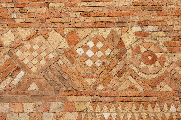 Ancient Brick Wall Basilica Santo Stefano Also Known Name Seven — Stock Photo, Image