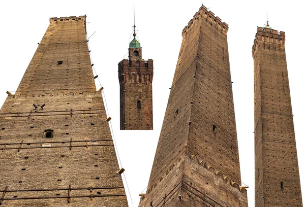 Torre Degli Asinelli Uma Das Duas Torres Due Torri 1109 — Fotografia de Stock