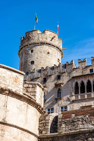 Castello Del Buonconsiglio Castelvecchio Met Ronde Toren Genaamd Torre Augusto — Stockfoto