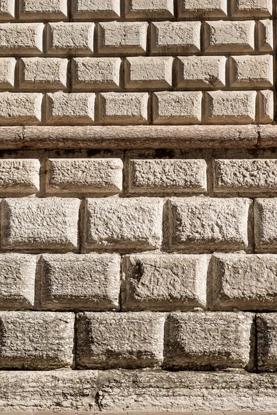 Ashlar Bugnato Primo Piano Muro Fatto Grandi Blocchi Pietre Nella — Foto Stock