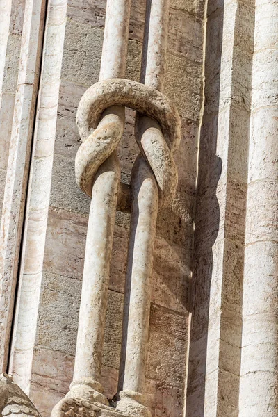 San Vigilio Cathedral Duomo Trento 1212 1321 Two Marble Columns — Stock Photo, Image