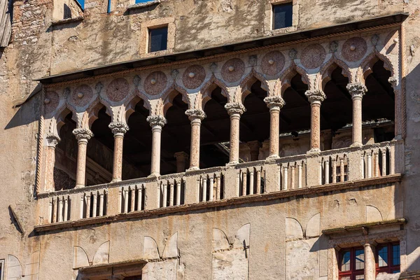 Trento Castello Del Buonconsiglio Nebo Castelvecchio Xiii Xviii Století Loggia — Stock fotografie