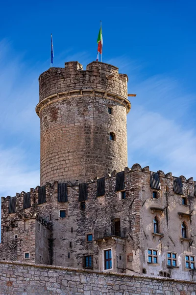 Castello Del Buonconsiglio Castelvecchio Met Ronde Toren Genaamd Torre Augusto — Stockfoto