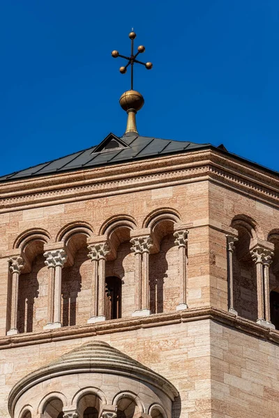 Närbild San Vigilio Katedralen Duomo Trento 1212 1321 Romansk Och — Stockfoto