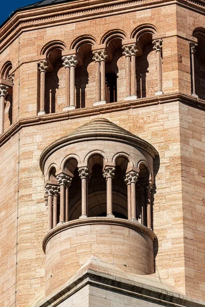 Closeup San Vigilio Cathedral Duomo Trento 1212 1321 Romanesque Gothic – stockfoto