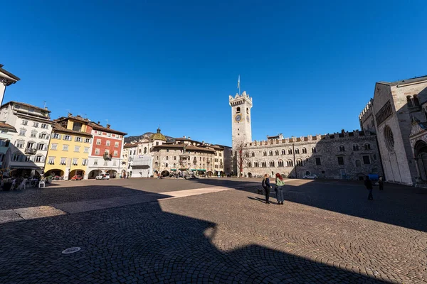 Trento Trentino Alto Adige Italy March 8Th 2020 Piazza Del — 스톡 사진