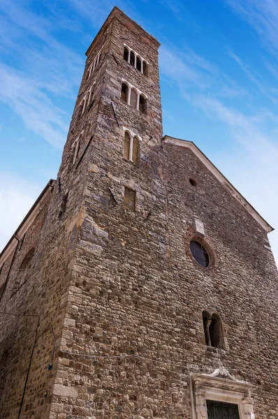 Gevel Klokkentoren Van Kerk Van Sint Andrea Xvi Eeuw Romaanse — Stockfoto