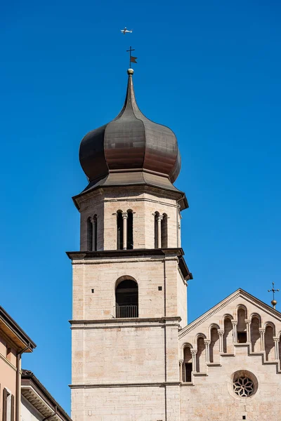 Primer Plano Del Campanario Catedral San Vigilio Duomo Trento 1212 — Foto de Stock