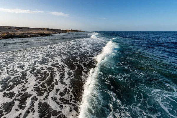 Coastline Red Sea Marsa Alam Egypt Africa Waves Crash Coral — Stock Photo, Image