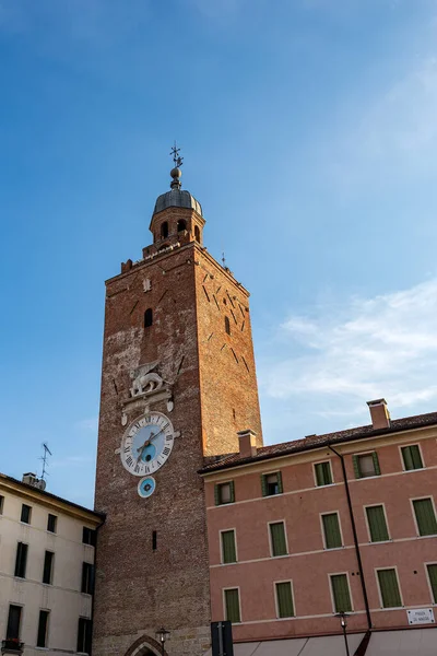 Torre Civica Ancient Civic Tower Clock Marble Winged Lion Mark — Stock Photo, Image