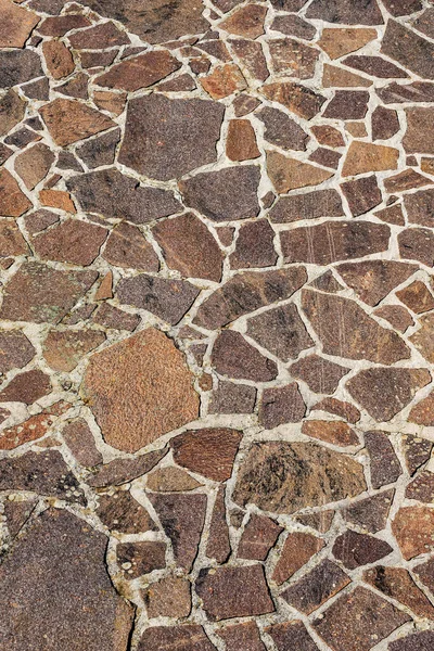 Close Outdoor Flooring Made Irregular Porphyry Slabs Full Frame Italy — Stock Photo, Image