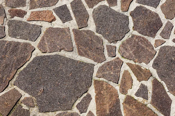 意大利 欧洲用不规则斑岩板制成的室外地板的特写 — 图库照片