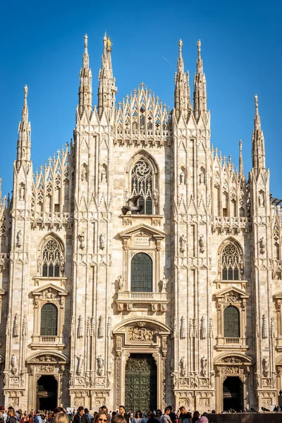 Milan Italie Sept 2016 Façade Duomo Milano Cathédrale Milan 1418 — Photo