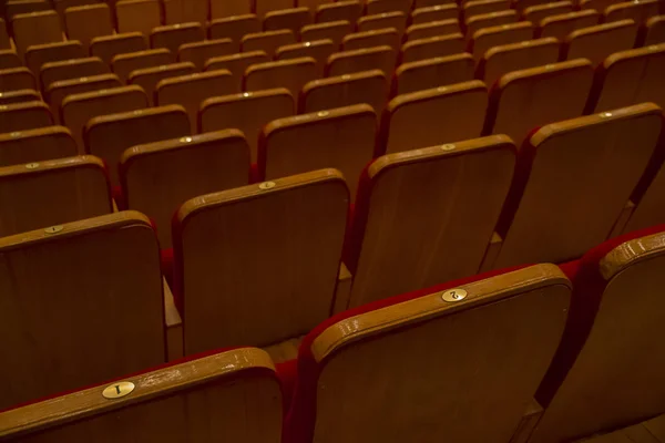 Kosong kursi teater di belakang — Stok Foto