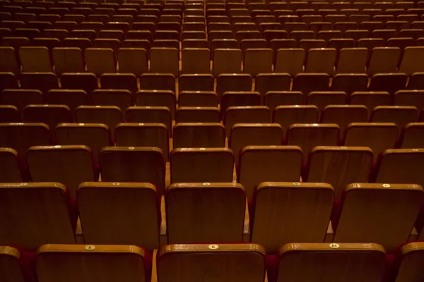 Leere Reihen im Kino oder Konzertsaal — Stockfoto