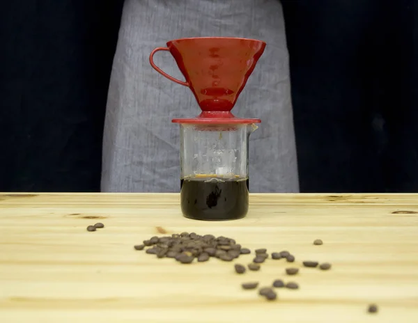Приготування органічної кави в пульпі — стокове фото
