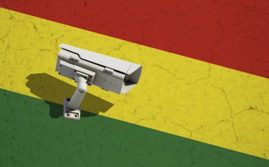 Bolivya bayrak duvar Cctv güvenlik kamerası ile