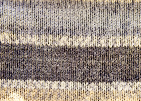 Texture di tessuto a strisce lavorato a maglia — Foto Stock