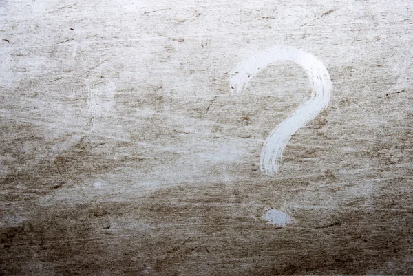 Question mark on dirty surface — Stock Photo, Image