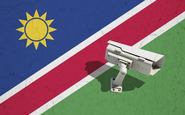 CCTV camera on flag of Namibia