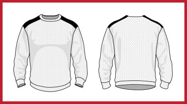 Collection of jersey sweater pullover. Casual clothes. Vector illustration clipart