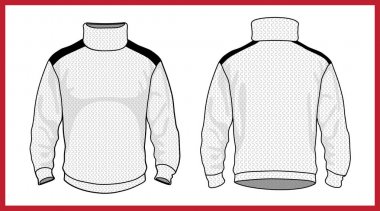 Collection of jersey sweater pullover. Casual clothes. Vector illustration clipart