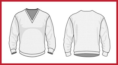 Jersey kazak kazak topluluğu. Rahat kıyafetler. Vektör çizim