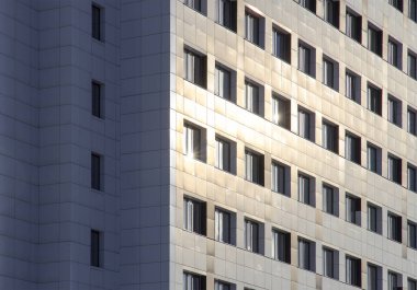 Cam yüksek katlı ofis binası parçası