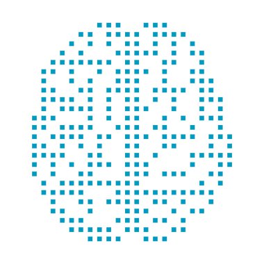 İnsan beyninin noktalarından soyut grafik