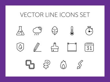 Vektör yuvarlak çizgi simgeler