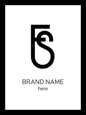 Moda stil harf Fs veya Sf şık logo