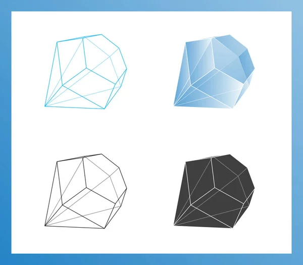 Schematische Darstellung des Diamanten — Stockvektor