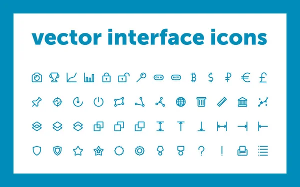 Icônes pour interface de programme — Image vectorielle