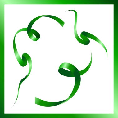 Bulutlar veya duman şeklinde dalgalı yeşil şeritler