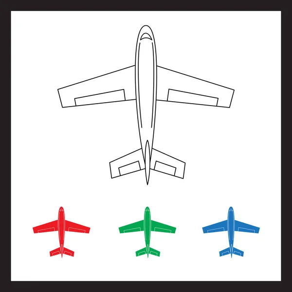 Grafische Zeichnung des Flugzeugs — Stockvektor