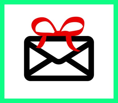 Mesaj sms hediye sembol simge vektör