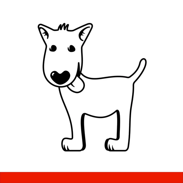 Собака з язиком — стоковий вектор