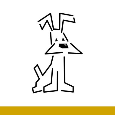 Doğrusal köpek oturur