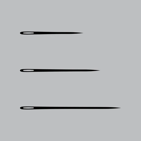 Trois aiguilles à coudre — Image vectorielle