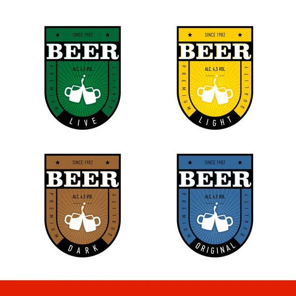 Etykiety piwa dla różnych piw — Wektor stockowy