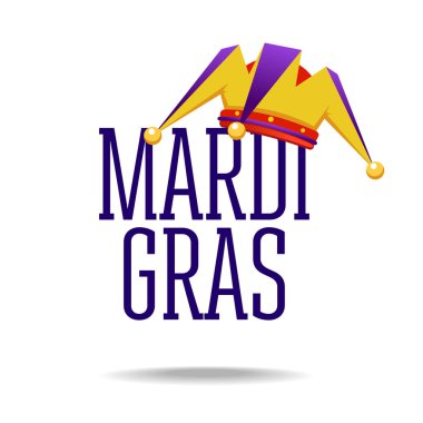soytarı yazıtın Mardi Gras cape resim ile