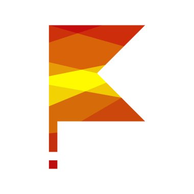 Arka plan, vektör düşük Poli İspanya bayrağına çokgenler doku