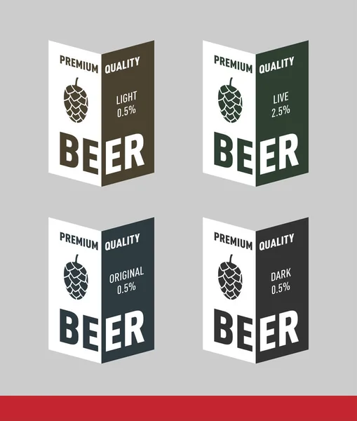 Projektowanie etykiet piwa szablon wektor — Wektor stockowy